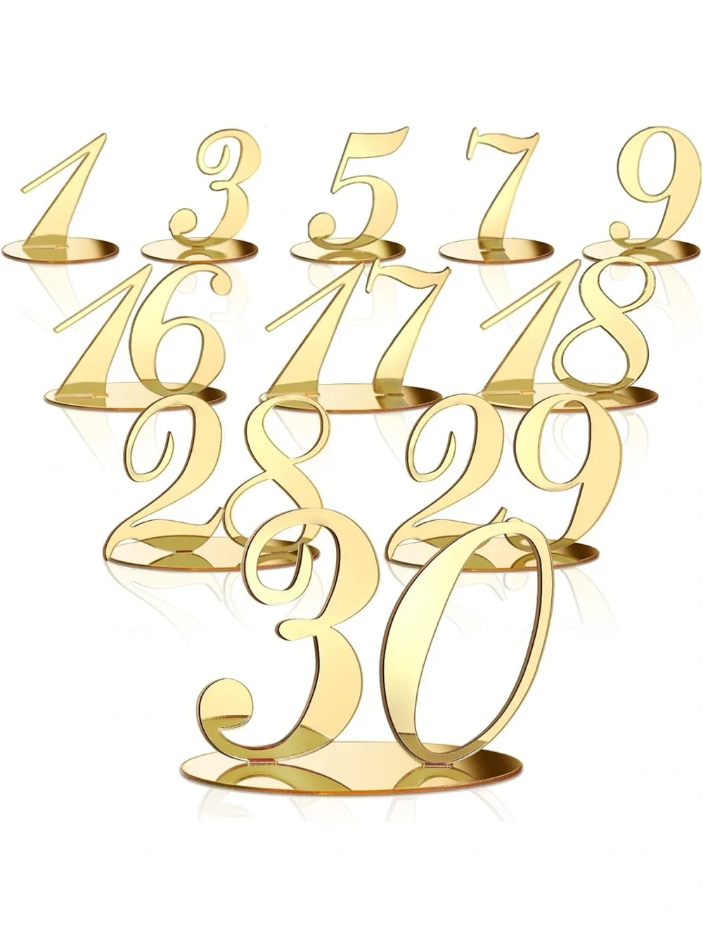 Gold Table Number Stands — Elegant Metallic Numbers